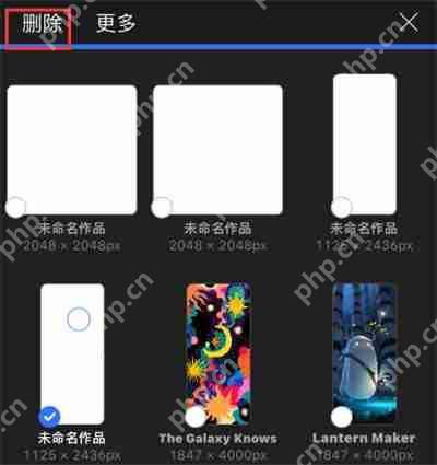 procreate怎么删除自己的作品