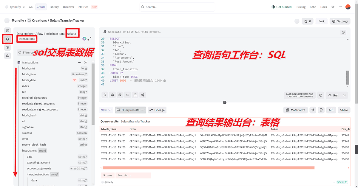 Dune Query 入门教程及Solwallet转账追踪实践Ⅰ