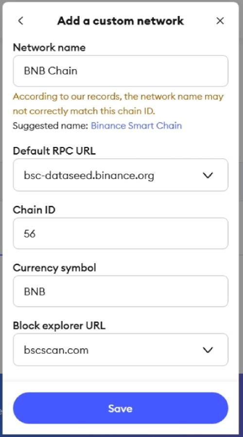 一文教你如何将BNB链添加到MetaMask