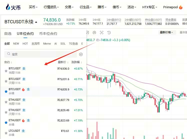 新手如何进行合约交易？火币HTX交易所合约交易操作教程2025最新