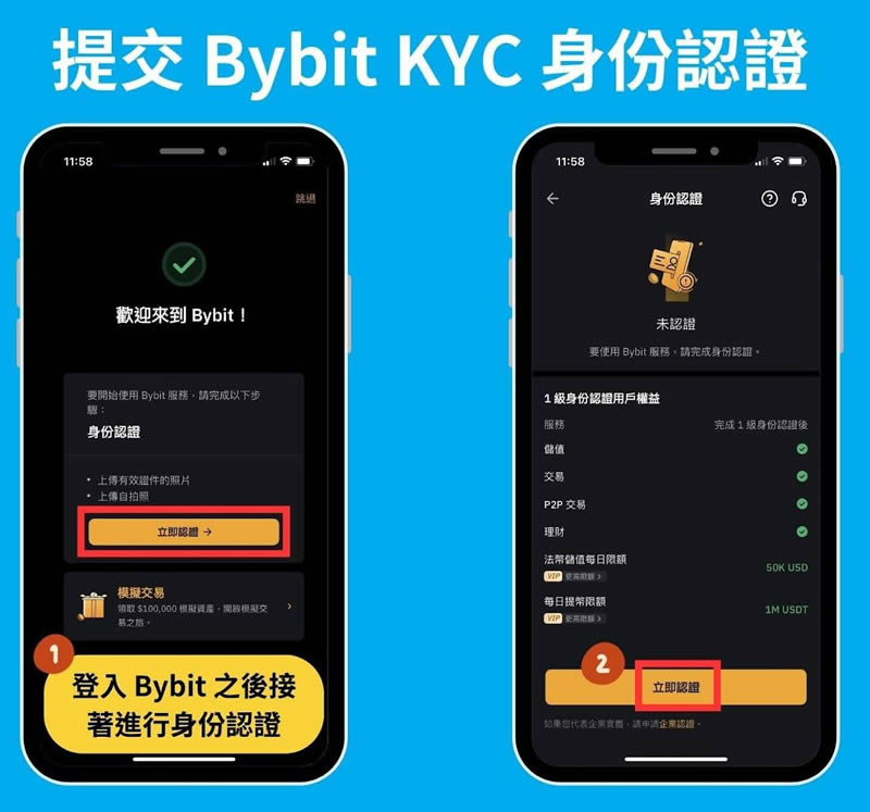 Bybit交易所账号申请:KYC身份认证、绑定2FA验证、入金教学
