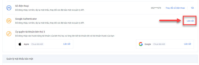 在 Google 身份验证器部分中，选择链接。