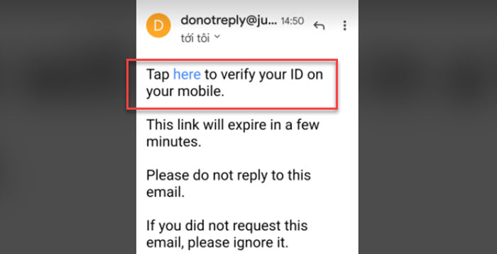 确认链接将发送至电子邮件