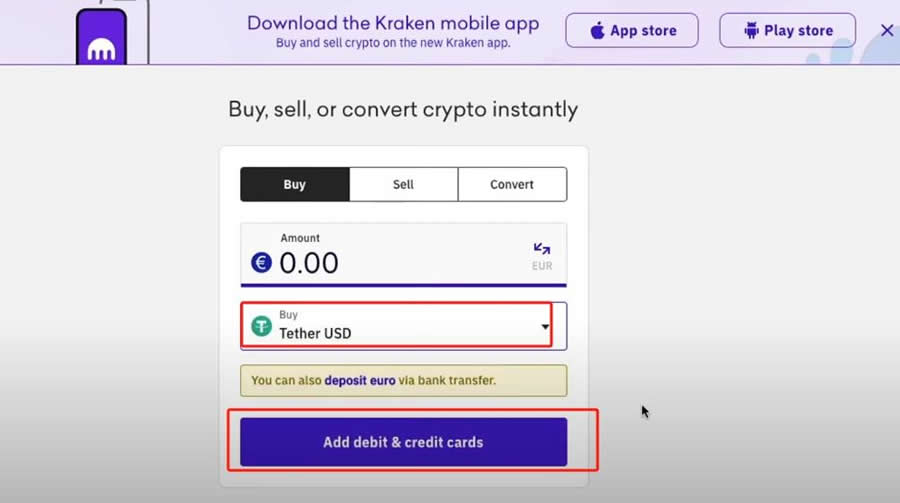 Kraken怎么购买USDT？Kraken交易所新手注册认证买U步骤教程