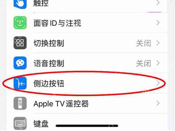 苹果13侧边按钮下载怎么取消