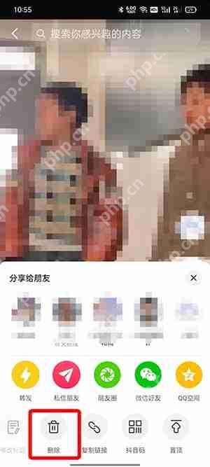 自己抖音怎么删除作品视频