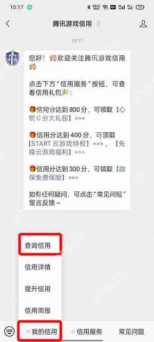 腾讯游戏信用分怎么查询