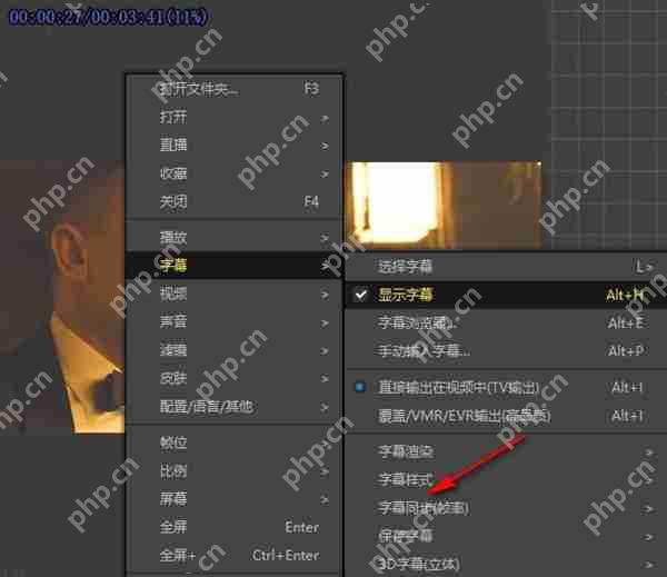 PotPlayer如何手动调整字幕同步