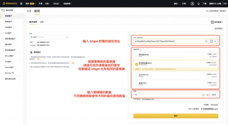 Bitget交易所入金充币步骤教程:wallet转帐、第三方平台买币