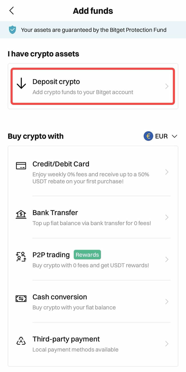 Bitget交易所如何充值？Bitget新手充值交易操作教程(App端2025年版)