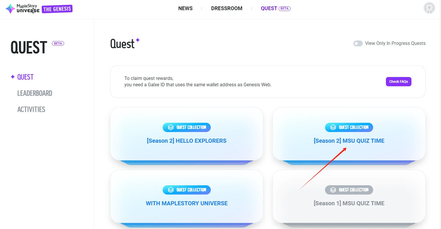OKXWeb3wallet第20期活动推荐:MapleStory Universe交互任务+教程