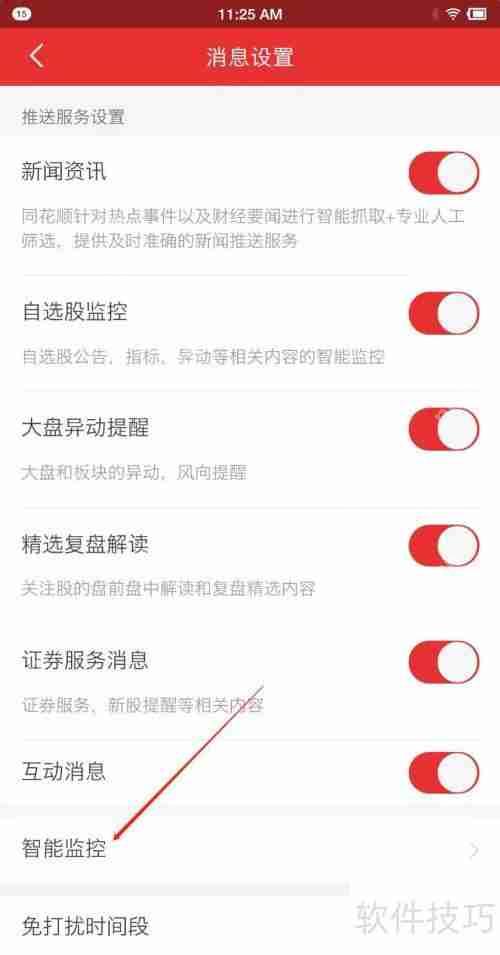 同花顺智能监控功能如何开启