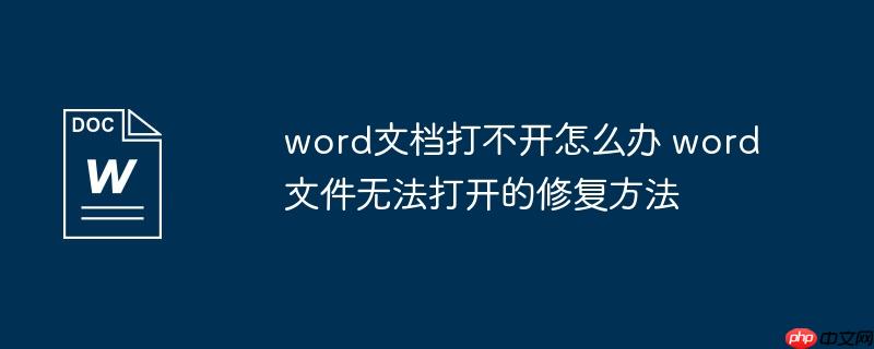 word文档打不开怎么办 word文件无法打开的修复方法