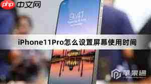 iPhone11Pro如何设置屏幕使用时间