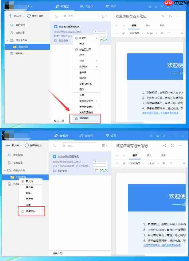 有道云笔记怎么设置阅读密码？设置阅读密码操作流程分享