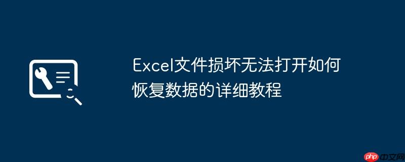 Excel文件损坏无法打开如何恢复数据的详细教程