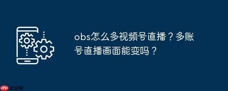obs怎么多视频号直播？多账号直播画面能变吗？