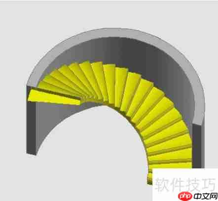 天正建筑2014版圆弧楼梯设计方法