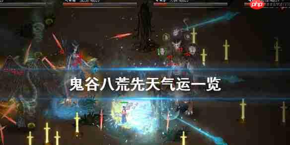 鬼谷八荒游戏先天气运一览