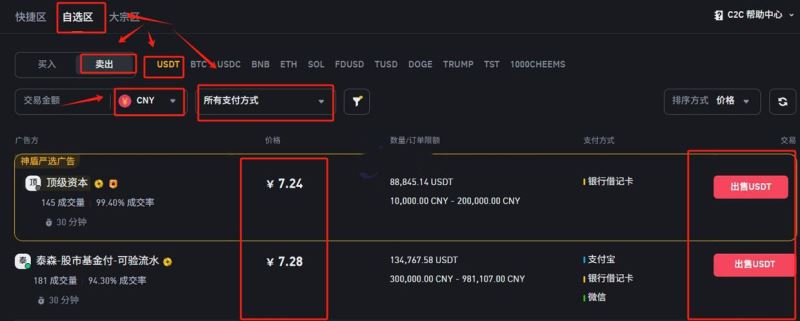 交易所如何卖出USDT？币安交易所卖出USDT新手教程