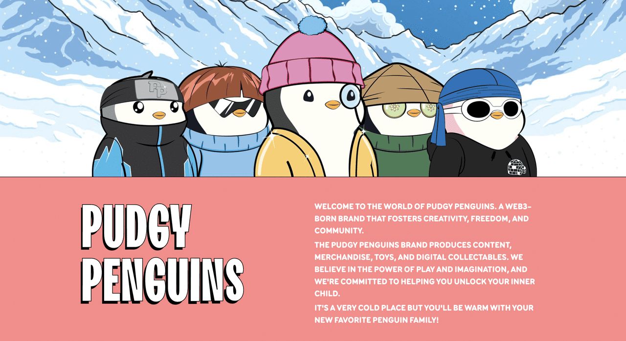 什么是Pudgy Penguins (PENGU币)？ NFT、游戏、代币经济学介绍
