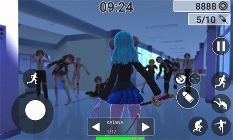 动漫女孩僵尸猎人