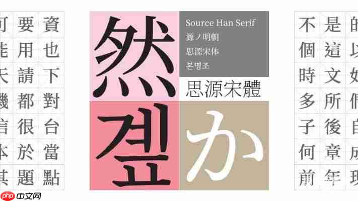 Source Han Serif SC Bold字体特点解析,设计师必备中文字体