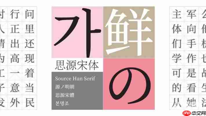 Source Han Serif SC Bold字体特点解析,设计师必备中文字体