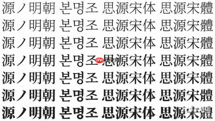 Source Han Serif SC Bold字体特点解析,设计师必备中文字体