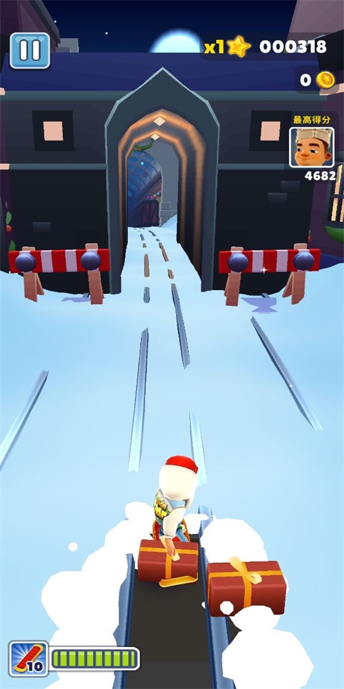 地铁跑酷雪地变速