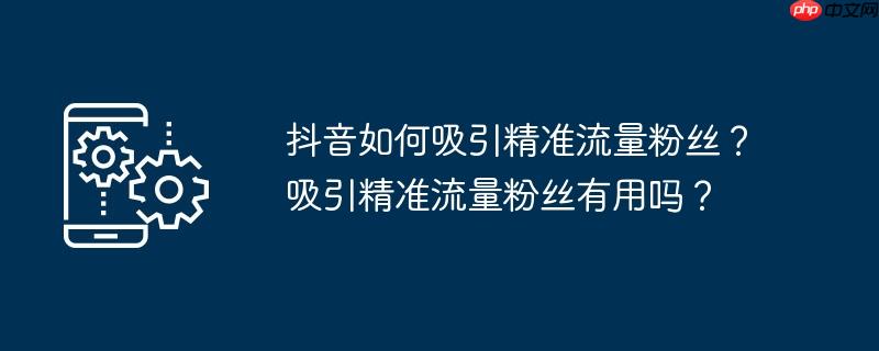 抖音如何吸引精准流量粉丝？吸引精准流量粉丝有用吗？