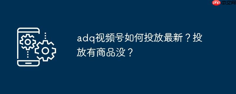 adq视频号如何投放最新？投放有商品没？