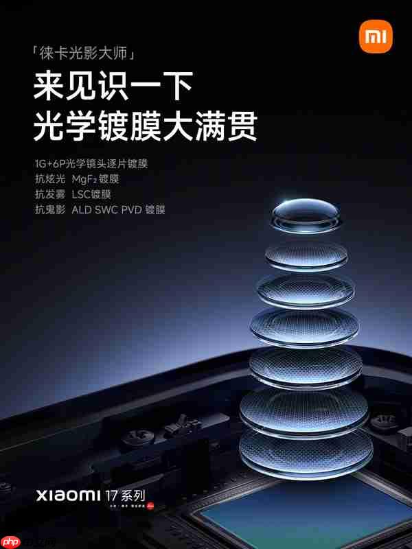 小米17系列全系搭载光学镀膜大满贯：抗鬼影、发雾、炫光