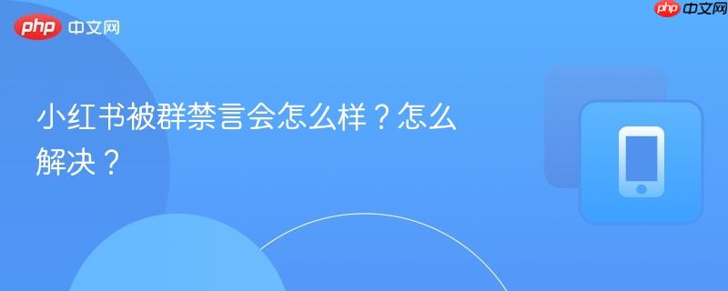 小红书被群禁言会怎么样？怎么解决？