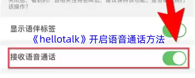 《hellotalk》开启语音通话方法
