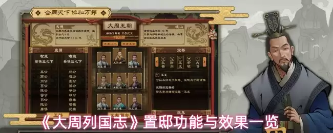 大周列国志置邸有什么功能