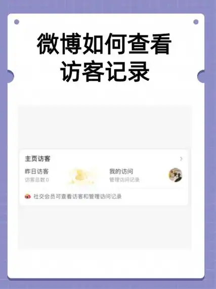 微博访客记录如何查看