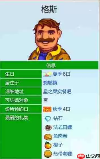 《星露谷物语》格斯爱心事件大全