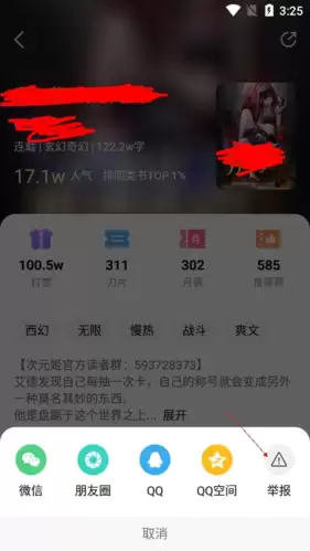 《次元姬小说》举报小说方法