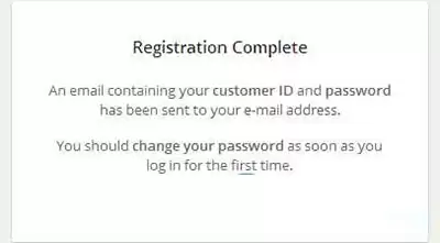Bitstamp注册成功页面示意