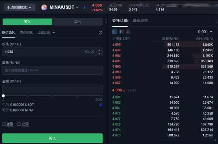 怎么买MINA币?MINA币购买交易操作教程