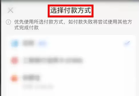 盒马支付方式选择列表