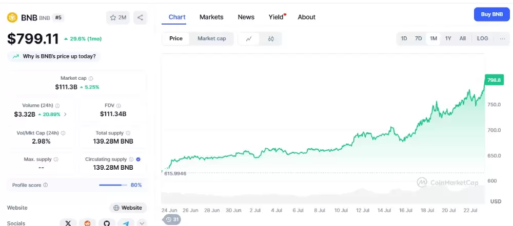 BNB币再创新高:突破800美元,背后驱动力是什么?BNB币价格预测与未来前景分析