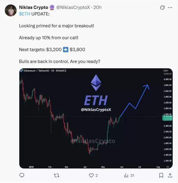 以太币的市场潜力如何？以太坊 (ETH) 价格预测: 2025年、2026年-2030年