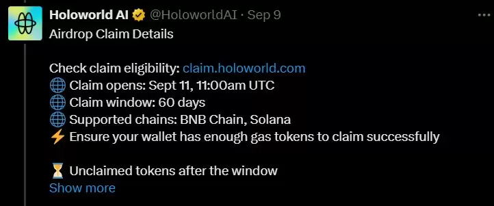 Holoworld AI空投指南