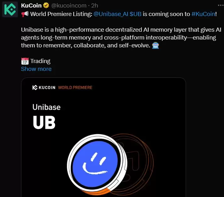 Unibase(UB)币上市指南