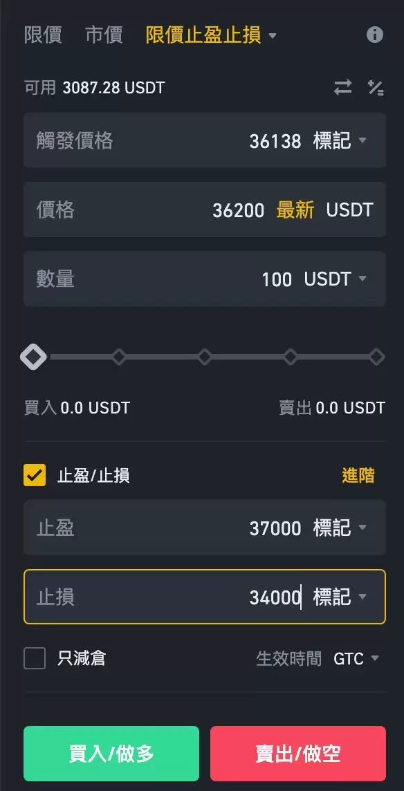 币安合约怎么下单？如何设置止盈止损？币安合约交易介面解读