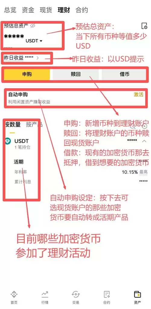 币安理财帐户(Earn)介绍
