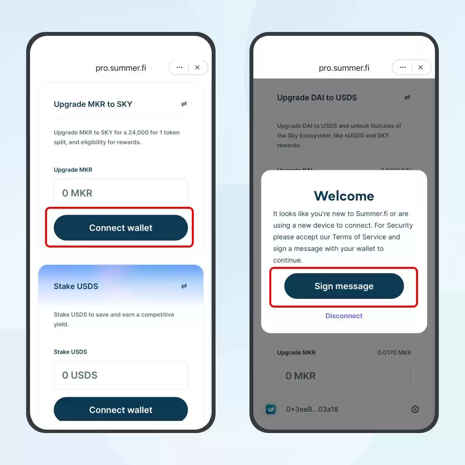 如何在imTokenwallet中将MKR代币兑换为SKY代币？