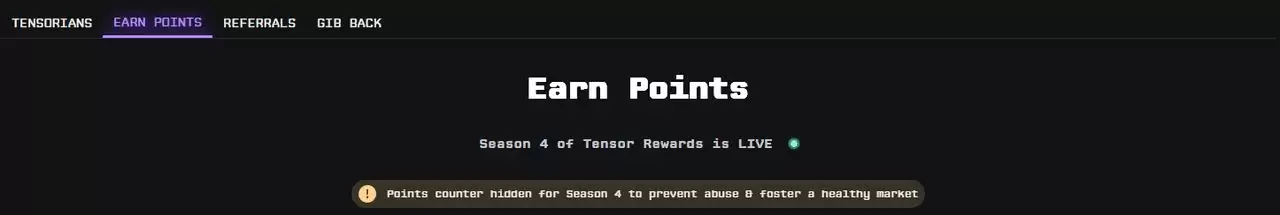 1. 交易NFT以赚取积分用于季节奖励